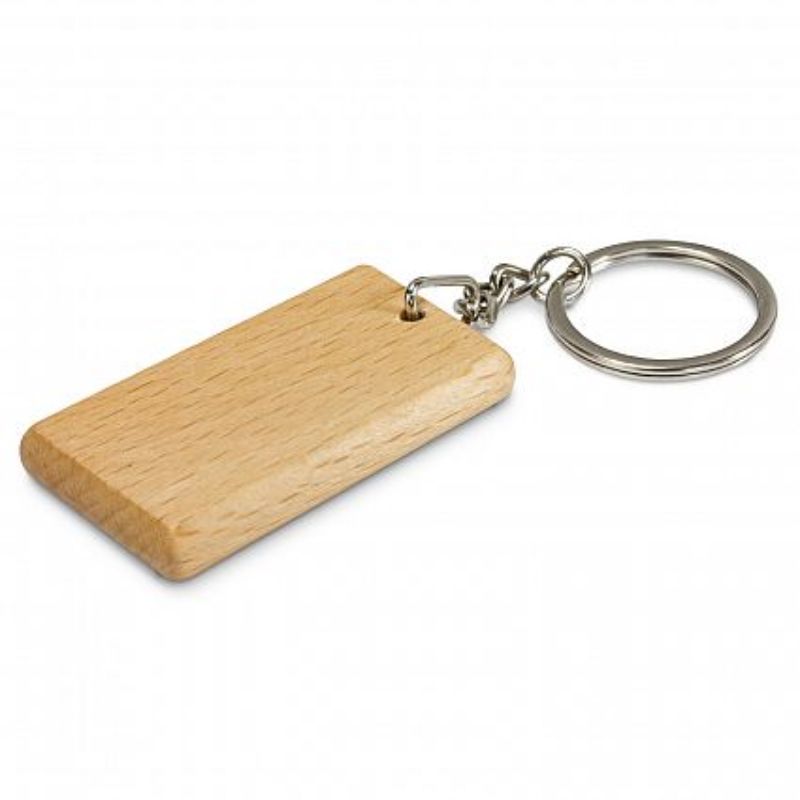 Artisan Key Ring - Rectangle Natural (Set of 30)