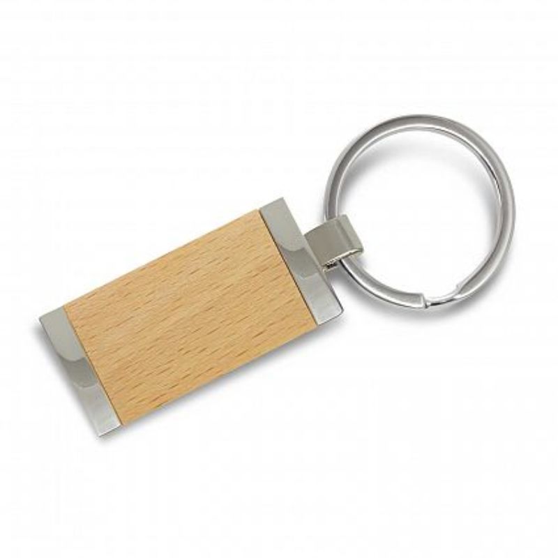 Albion Key Ring - Natural / Silver (Set of 30)