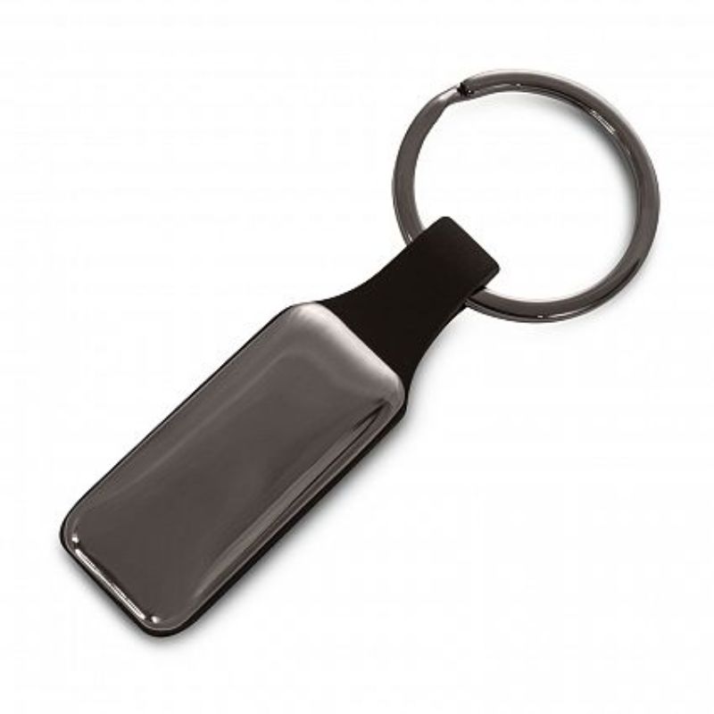 Altos Key Ring - Rectangle Gunmetal / Black (Set of 30)