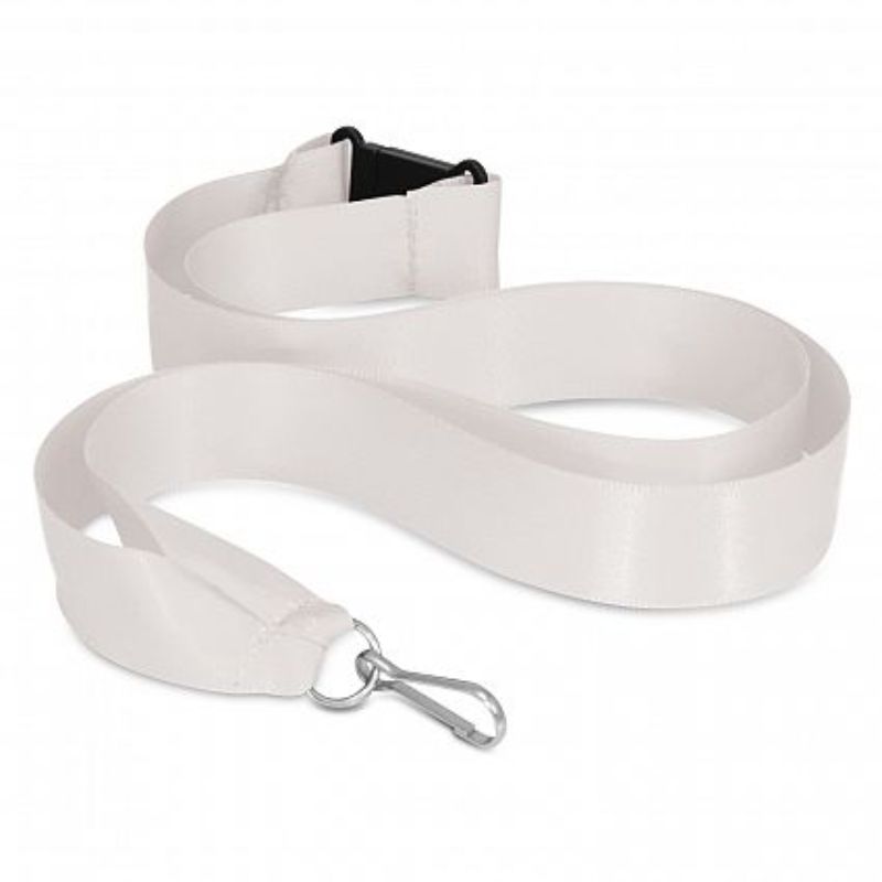 Ribbon Lanyard - White (Set of 50)