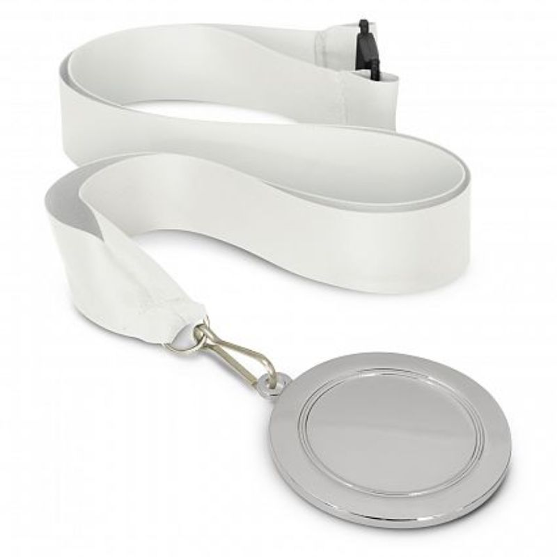 Podium Silver Medal - 65mm White (Set of 12)