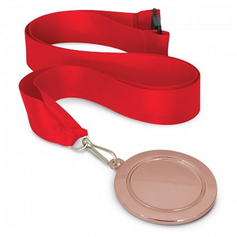 Podium Bronze Medal - 65mm Red (Set of 12)
