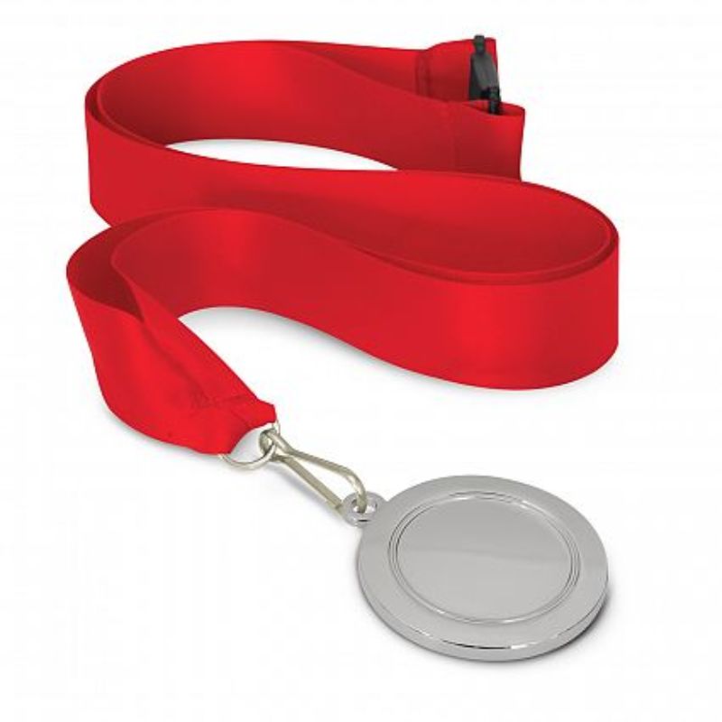 Podium Silver Medal - 50mm Red (Set of 12)