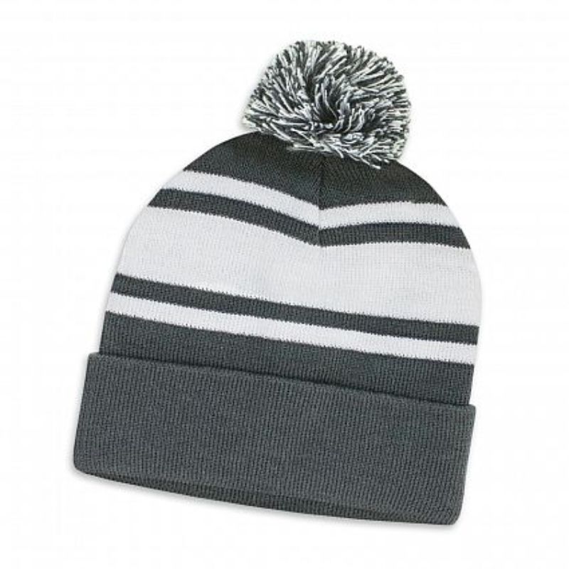 Commodore Beanie with Pom Pom - Dark Grey (Set of 12)