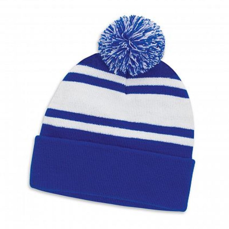 Commodore Beanie with Pom Pom - Royal Blue (Set of 12)