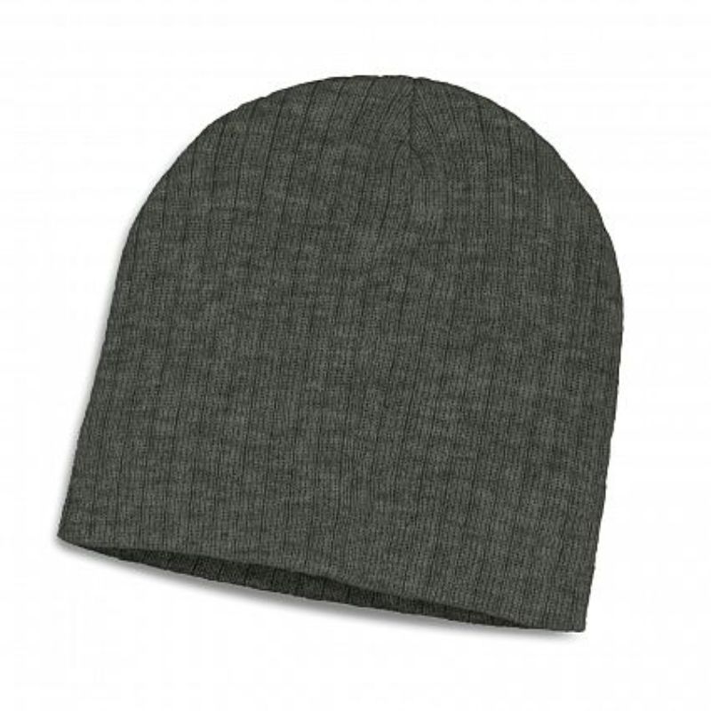 Nebraska Heather Cable Knit Beanie - Charcoal (Set of 12)