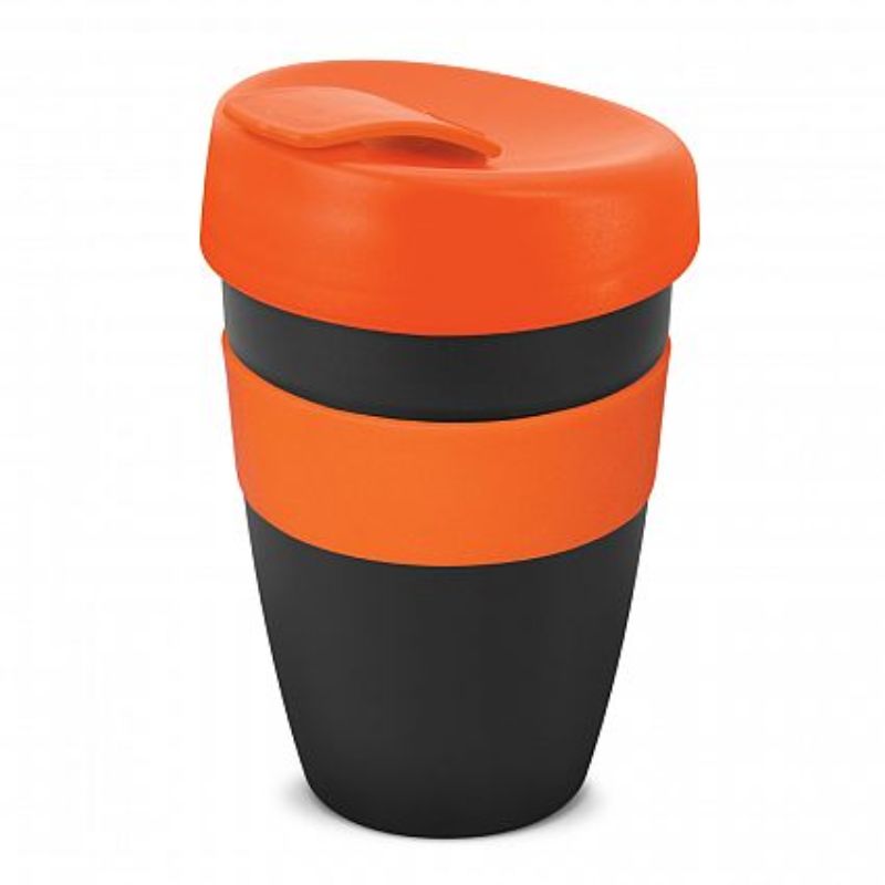 Express Cup - Double Wall Black / Orange (Set of 12)