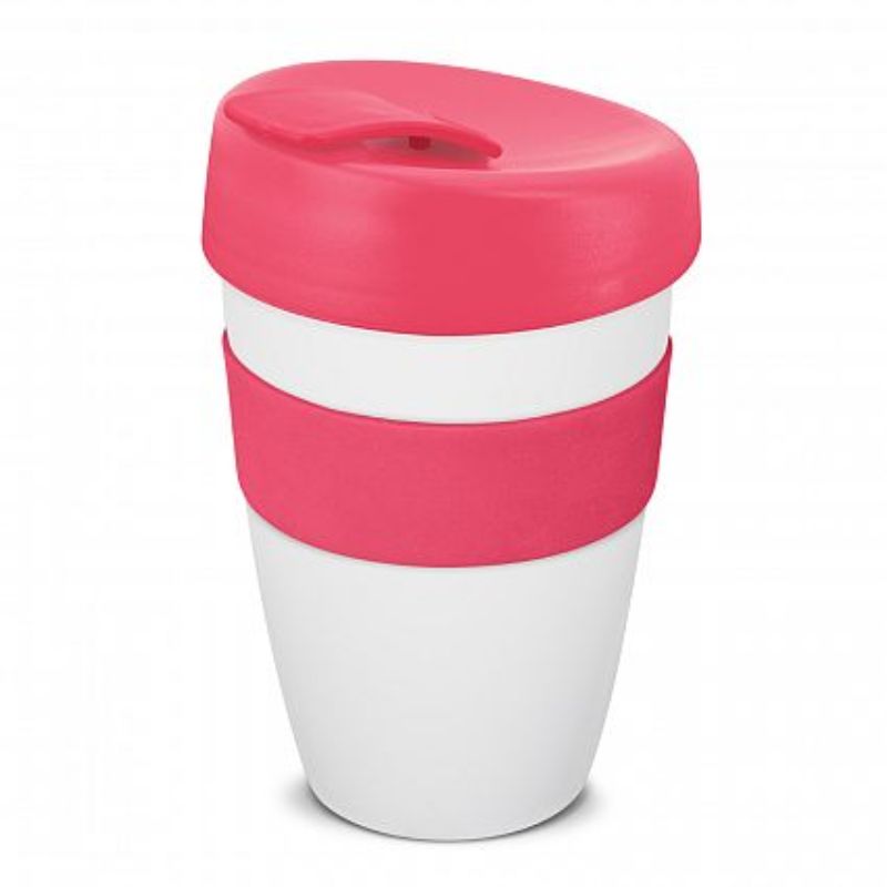 Express Cup - Double Wall White /Pink (Set of 12)