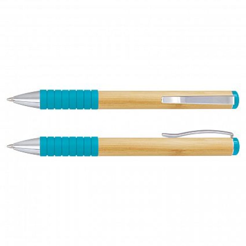 Bamboo Twist Pen - Light Blue (Set of 50)