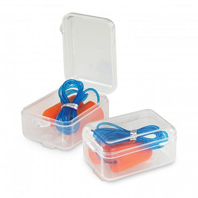 Foam Earplugs with Case - Orange (100 Units)
