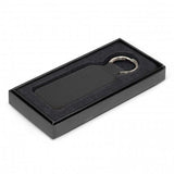 Prince Leather Key Ring  - Rectangle Black (Set of 30)