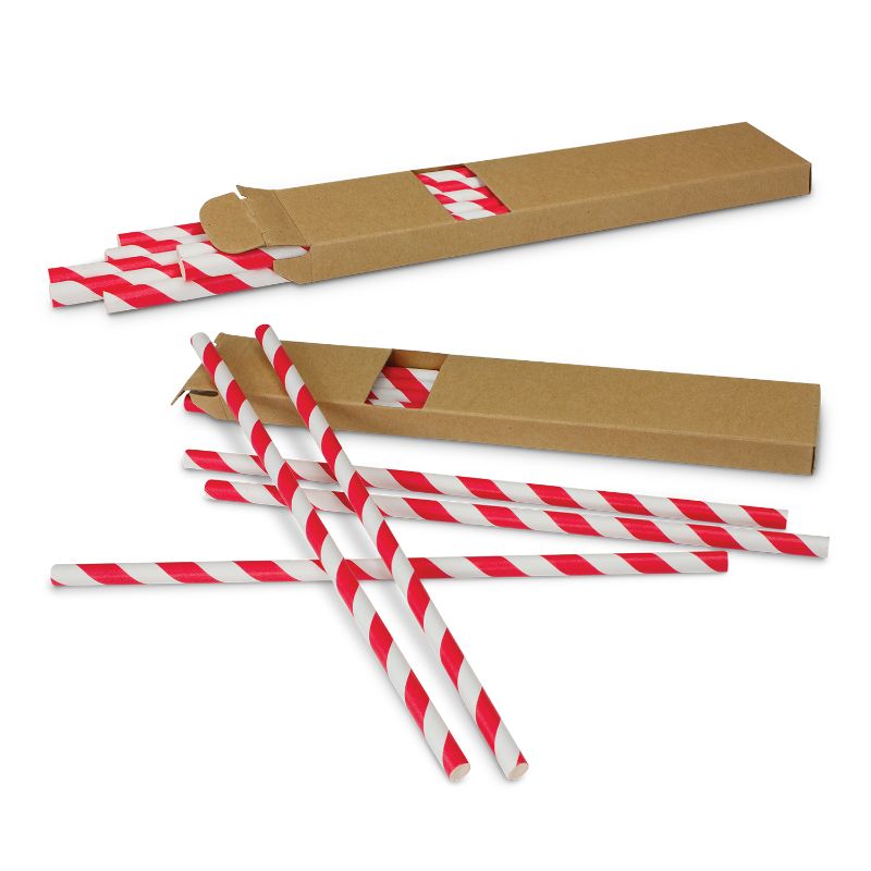 Paper Drinking Straws - Red (Set of 50)