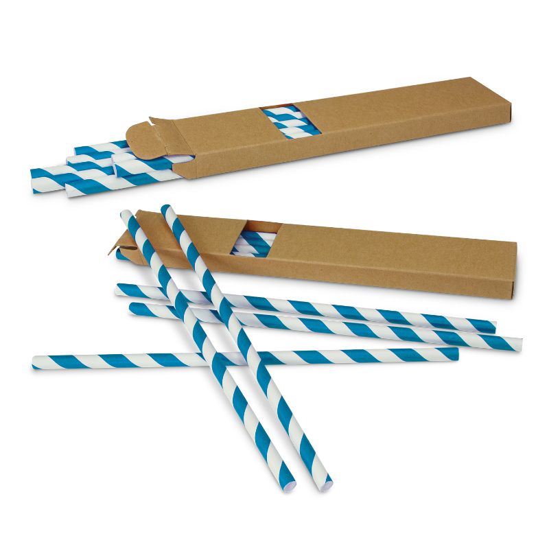 Paper Drinking Straws - Blue (Set of 50)