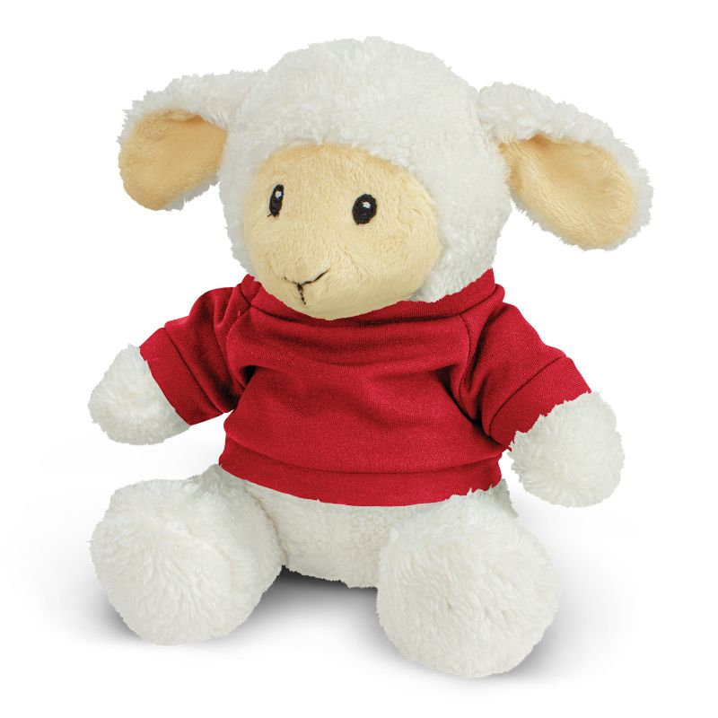 Lamb Plush Toy - Red (Set of 6)