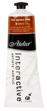 Acrylic Paint - Atelier 80ml Raw Sienna Dark