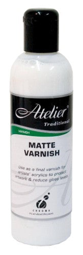 Atelier Matt Varnish 250ml - professional-grade acrylic varnish for durable, matte finishes that protect artwork.