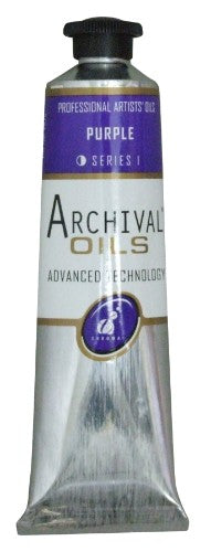 Premium 40ml purple archival oil paint for artists, offering vibrant color, flexibility, and fast drying for various techniques.