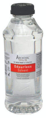 Archival Oil Odourless Solvent 1 Litre for artists, ensuring safe, fast-drying, and superior paint performance.