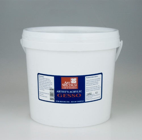 Smooth, high-quality gesso in a 4L tub for perfect surface preparation for acrylic and oil painting.