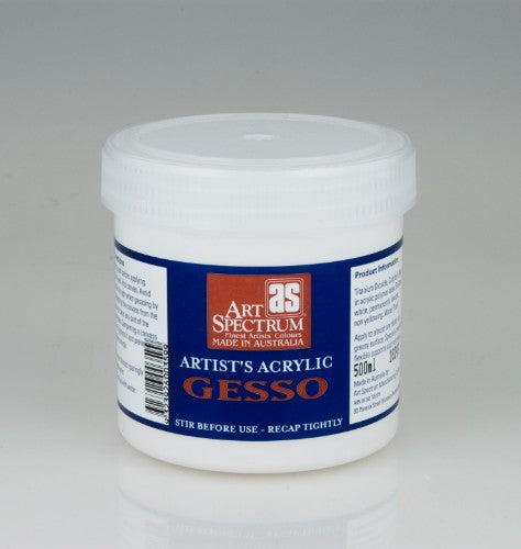 Artist Primer - As Artists Gesso 500ml bottle, perfect for preparing surfaces for acrylic, oil, and mixed media art.