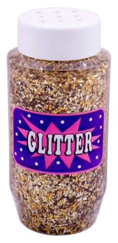 250ml jar of gold confetti glitter, perfect for crafts, decorations, and adding sparkle to any celebration.