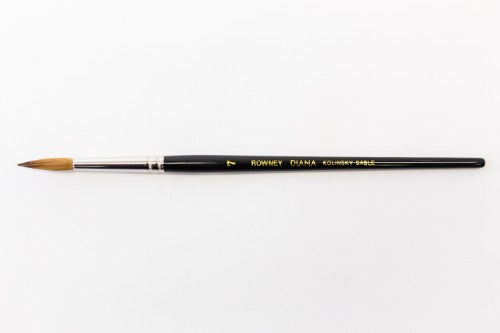 Diana Kolinsky Brush No.7, premium sable brush for watercolor, oil, and acrylic, perfect for detailing and bold strokes.