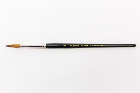 Diana Kolinsky Brush No.7, premium sable brush for watercolor, oil, and acrylic, perfect for detailing and bold strokes.