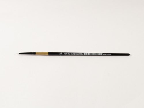 Precision Taklon brush #3/0 for detailed watercolor, acrylic, or oil painting with comfortable short handle.