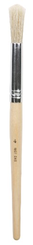 High-quality Das 1801 round bristle brush, ideal for fine details and larger strokes in various painting techniques.