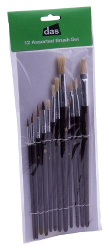 Artist Brush Set - Das Assorted Artist Brushes - Set Of 12