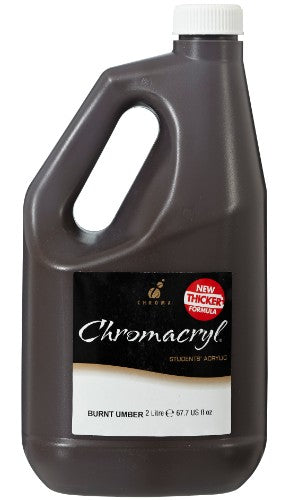 Acrylic Paint - Chromacryl 2lit Burnt Umber