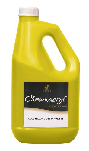 Acrylic Paint - Chromacryl 2lit Cool Yellow (Process Yel