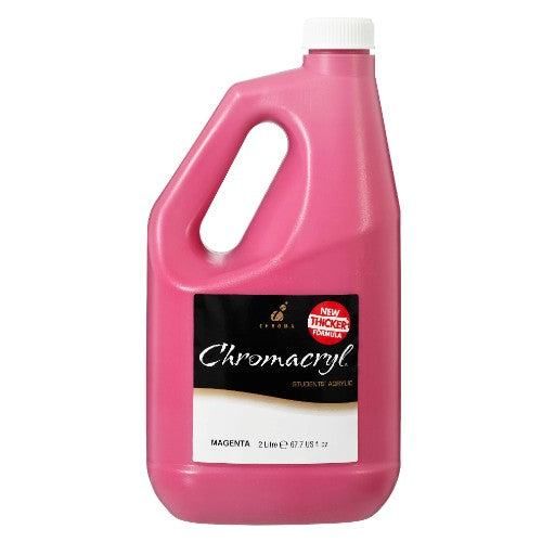 Vibrant 2L Chromacryl Acrylic Paint in Process Magenta, ideal for artists seeking rich pigmentation and creamy consistency.