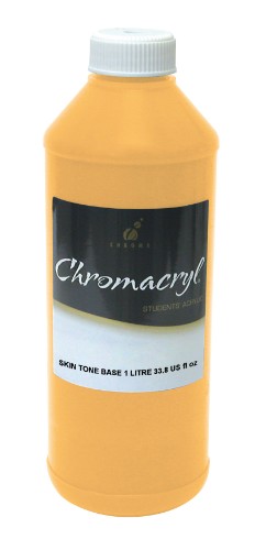 Chromacryl 1L Skin Tone Base Acrylic Paint, ideal for realistic skin tones and vibrant artwork with excellent coverage.