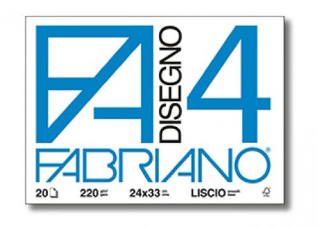 Disegno 4 Pad 24x33 cm with 20 sheets of durable 220gsm paper for various art mediums.