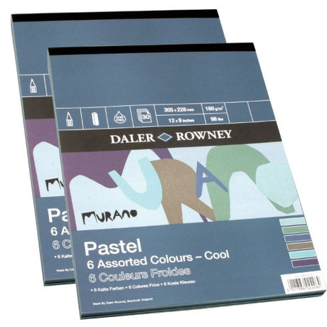 Murano Pad 16x12 with 30 sheets of premium cool colour art paper, perfect for sketching and crafting.