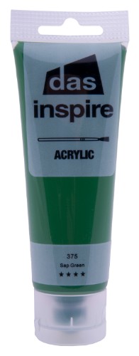 Phoenix Acrylic 75ml Sap Green paint in a tube, ideal for vibrant landscapes and botanical illustrations.