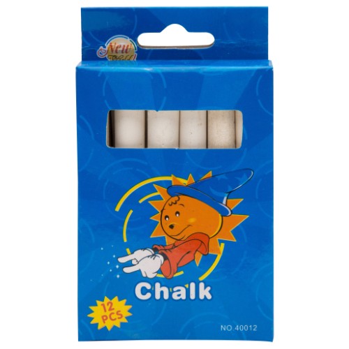 Das 12pcs White Chalk set, ideal for vibrant chalkboard art and easy to wipe off surfaces, perfect for classrooms and outdoor use.