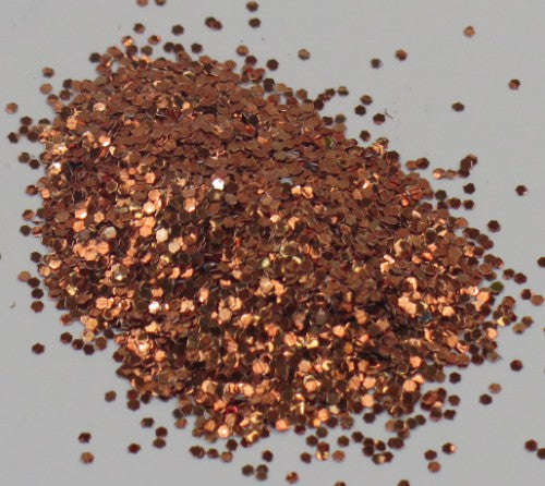 Das Glitter 1/24" 10gm in copper, ultra-fine sparkle ideal for scrapbooking and DIY projects, adds elegant shine.