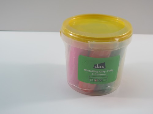 Vibrant Das Modelling Clay set with 8 colors, perfect for creative projects and improving fine motor skills.