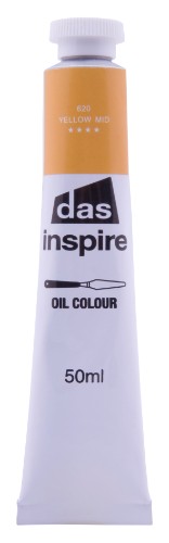 Artist Oil Paint - Das Inspire Oil 50ml Yellow Mid