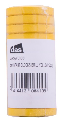 Brilliant yellow Das Tempera Blocks for vibrant artwork, ideal for artists and crafts, offering high durability and opacity.