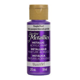 Dazzling Metallics Purple Pearl acrylic paint in a 2oz bottle, ideal for vibrant crafting and home decor projects.