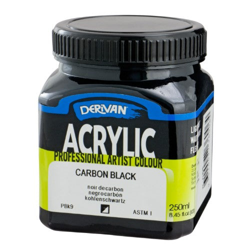 Acrylic Paint - Derivan Acrylic 25oml Carbon Black