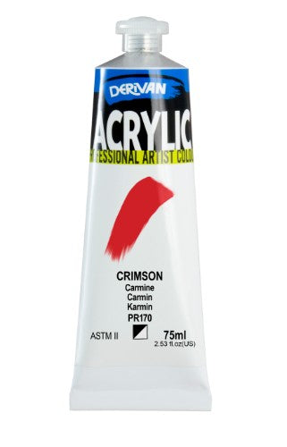 Acrylic Paint - Derivan Acrylic 75ml Crimson