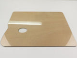 E5312m Wood Palette 25x30cm Rectangular wooden palette for mixing oils and acrylics, ergonomic and durable for artists.