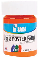 Fas A&P 75ml Orange water-based matte paint, perfect for vibrant, durable indoor and outdoor creative projects.