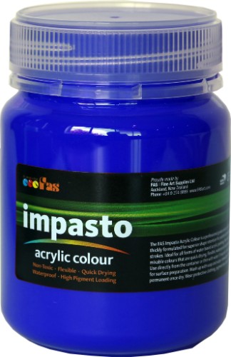 Fas Impasto Acrylic 250ml Ultra in vibrant colors, perfect for dynamic textures and long-lasting brilliance.
