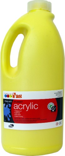 Acrylic Paint - Fas Student Acrylic 2ltr Cool Yellow