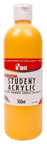 Acrylic Paint - Fas Student Acrylic 500ml Warm Yellow